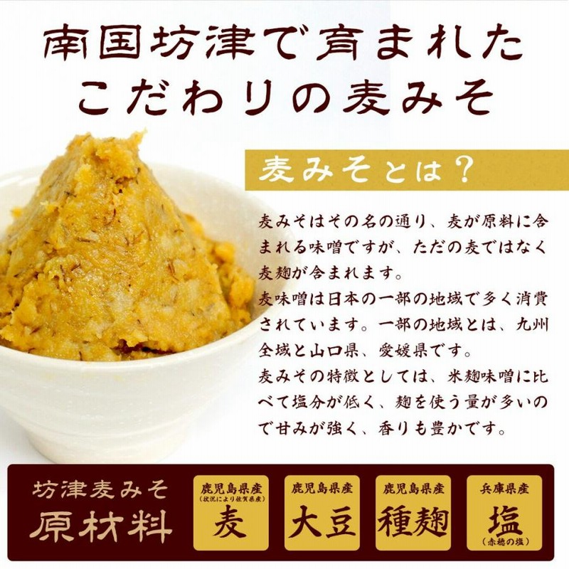 坊津味噌加工工場 麦みそ 2kg