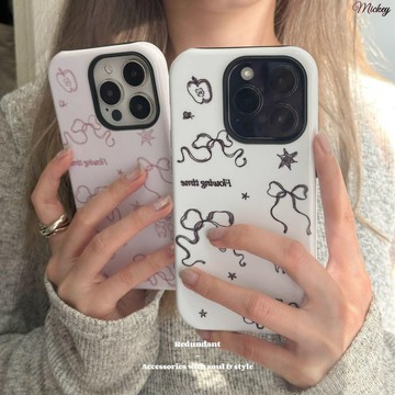 星星蝴蝶結蘋果16pro手機殼iPhone15菲林二合一14pro雙層13全包12