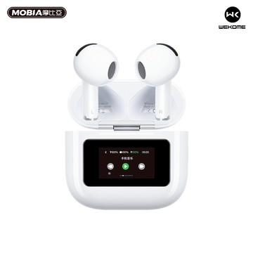 【交換禮物】WEKOME 金剛靈動系列智慧彩色螢幕藍牙耳機 LCD全彩觸屏 正版台灣公司貨