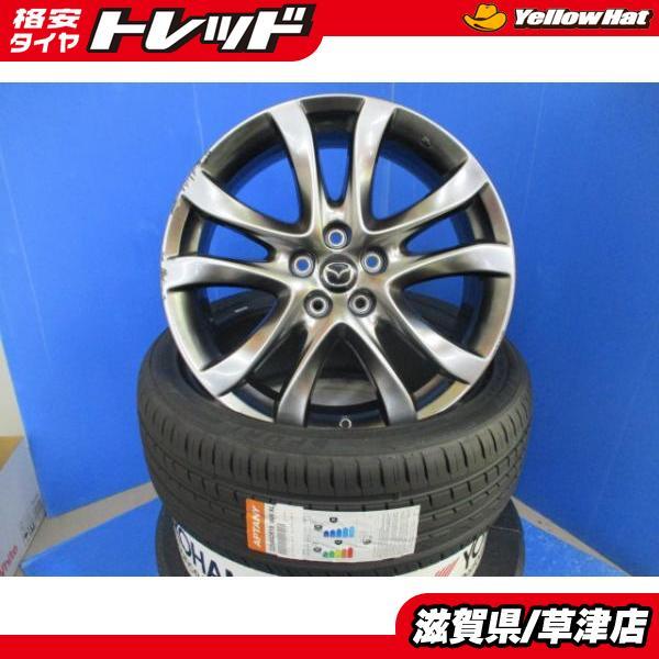 MAZDA6 4本 マツダ GJ系 アテンザ純正 19インチ5穴 5-114.3 高輝度塗装 新品 225/45R19 ラジアル 夏用 夏タイヤアルミ ホイールセット | LINEブランドカタログ