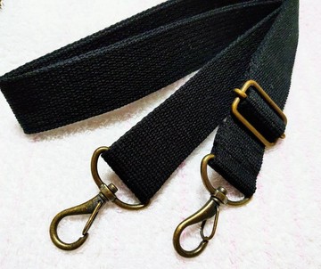 肩背包用壓克力背帶 黑色・3cm 寬