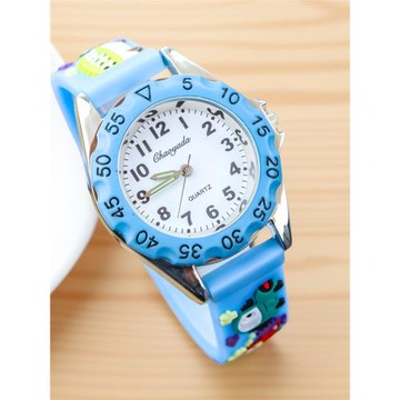 兒童夜光電子表小學生男孩可愛校車玩具腕表幼兒園男女童防水手表