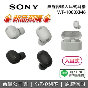 【全館領券再折】SONY 索尼 WF-1000XM6 無線降噪入耳式耳機 入耳式 WF-1000XM5 升級 早鳥好禮 公司貨 新品 預購