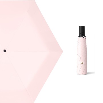 輕量節節收UV自動折傘(淺粉色) [大買家]