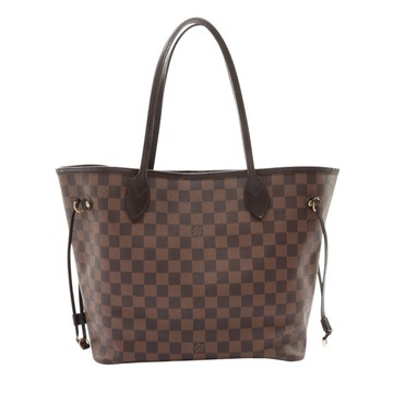 LOUIS VUITTON LV 路易威登 Neverfull MM 手提包 棕色 棋盤格帆布 N51105 【二手名牌BRAND OFF】