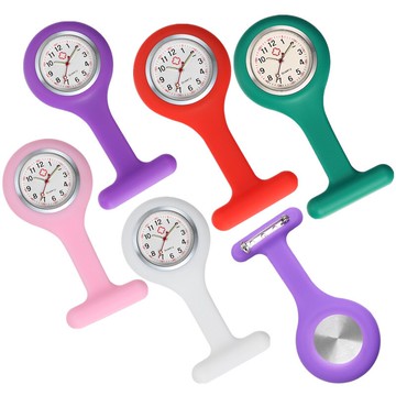 硅膠護士表 學生手表 醫院衛校糖果色懷表果凍胸表時尚掛表