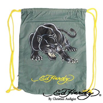 出清特賣 Ed Hardy 黑豹多功能背袋灰色款(收納包)