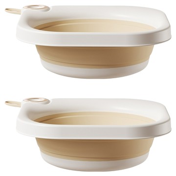 MH家居 韓系兒童洗臉盆  2個  米白色