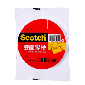 3M 雙面棉紙膠帶12mmx15y