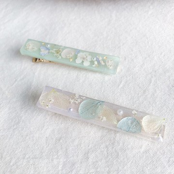 果凍色髮夾組 / 繡球花 鴨嘴髮夾