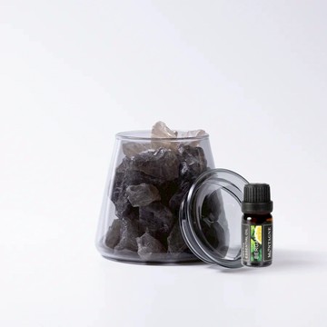 【Montagne】茶水晶｜富士山晶礦杯鍍色款（贈杯蓋）｜佛手柑10ml _廠商直送