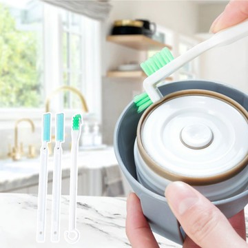 保溫瓶清潔3件組 保溫瓶蓋間隙清洗刷具刷 L形刷 硬毛刷 布刷 清潔刷 輕潔 保溫杯刷 水壺刷 保溫瓶罐清洗刷具組