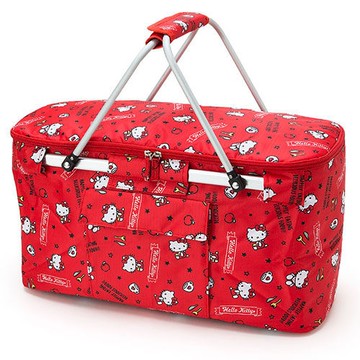 【震撼精品百貨】Hello Kitty 凱蒂貓~HELLO KITTY可折式野餐提籃(元氣小物紅)