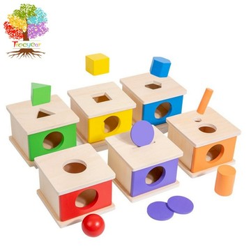 【樹年】兒童早教顏色認知形狀配對積木盒木製益智手眼協調訓練玩具