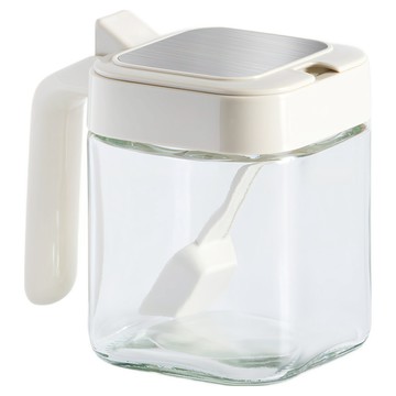 PINMOO 品沐 勺蓋分離調味罐 白色  1個  300ml