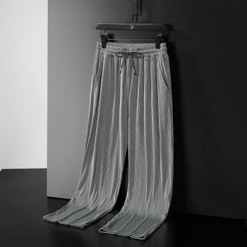 夏季男士睡褲莫代爾冰絲褲子薄款長褲男款大碼夏天空調褲男家居褲