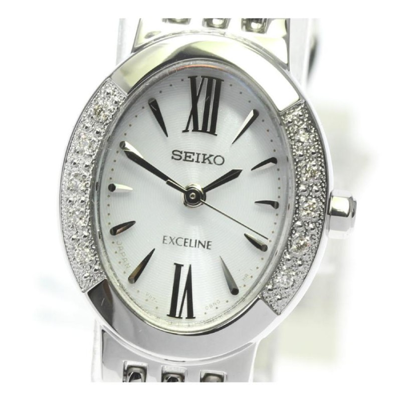 ☆極美品 箱付【SEIKO】セイコー ドルチェ＆エクセリーヌ ダイヤベゼル SWCQ047/V117-0AV0 ソーラー電波 レディース |  LINEブランドカタログ