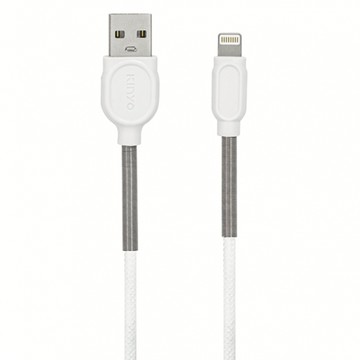 Kinyo 蘋果彈力護線充電傳輸線 USB-A908 22g  1m  白色  1條