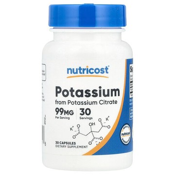 Nutricost, 鉀，99 毫克，30 粒膠囊