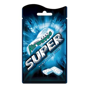 Airwaves Super極酷嗆涼薄荷無糖口香糖/28gx10袋/盒