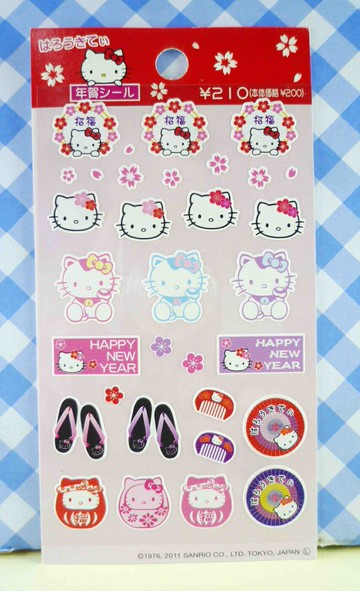 【震撼精品百貨】Hello Kitty 凱蒂貓 KITTY貼紙-賀年招福 震撼日式精品百貨
