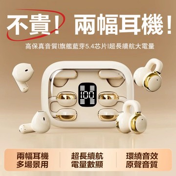 現貨隔日達⚡【耳夾式+入耳式】全新升級二合一耳機 雙人耳機 360°全景音效 超長續航 情侶耳機 藍芽耳機 4個耳機