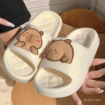 台灣出貨 卡皮巴拉拖鞋水豚拖鞋室內拖鞋情侶防滑室內涼拖夏天 室內防滑拖鞋 踩屎感拖鞋 居家拖鞋 卡皮巴拉 水豚君拖鞋