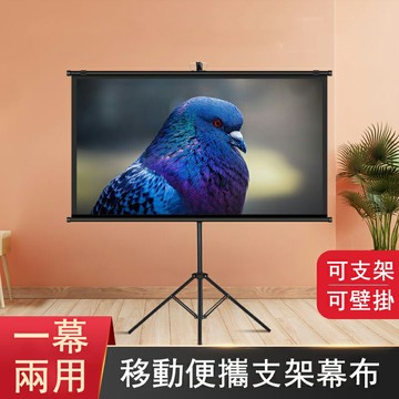 【免運現貨直出】免打孔高清便攜移動支架幕布 室內戶外辦公壁掛幕布