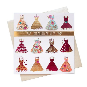 美麗優雅的連身裙洋裝【Decoratif TP卡片-生日祝福】