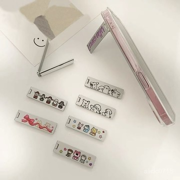 貓折疊手機支架 鋁合金折疊手機架 粘貼網紅爆款桌麵支撐個性便捷適用所有手機懶人手機架