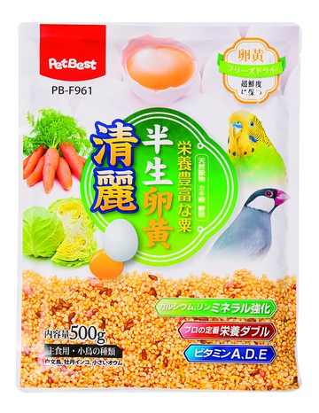 PetBest 飼育家九卵黃野菜栗20入 小鳥營養點心 富含蛋白質、蔬菜與礦物質 無色素防腐劑  500g  1入