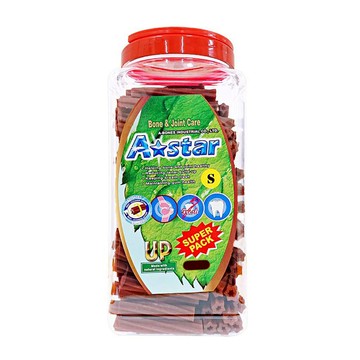A star 空心六星棒 保健骨骼 超大桶裝  360度深層清潔口腔，幫助牙齒、骨骼發育成長，有效促進腸胃健康  2kg  1桶