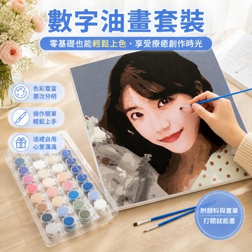 來圖客製】 數字油畫客製 油畫 DIY 填色畫 掛畫 寫真照 diy禮物 客製化禮物  數字油畫 生日禮物 交換禮物
