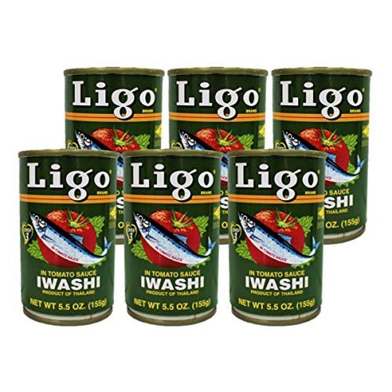 6個セットSardines IN TOMATO SAUCE 155g×6 Ligo イワシの缶詰 トマトソース漬け 食品