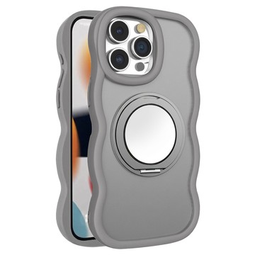 bebehome 美妝鏡波浪磨砂磁吸支架手機保護殼 支援MagSafe  iPhone 16 Pro Max  灰色