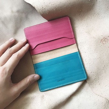 卡夾_極簡版_4卡位_胭脂粉漸層里昂藍