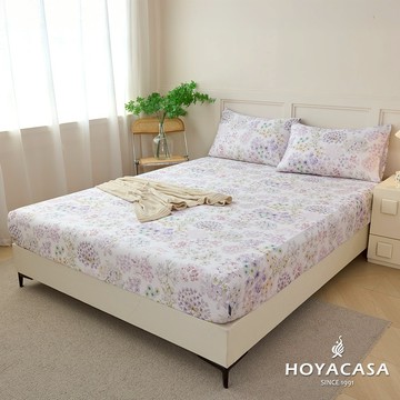 HOYACASA 100%天絲枕套床包三件組｜思若柔情｜(單人/雙人/加大)