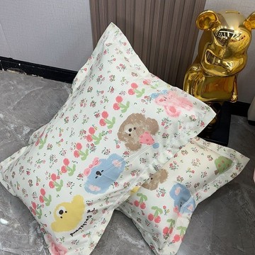 臺灣/🌸枕套 枕頭套 純棉枕套 冰絲新款公主風ins卡通可愛枕套48*74學生宿舍一對枕頭套法式寵物派對