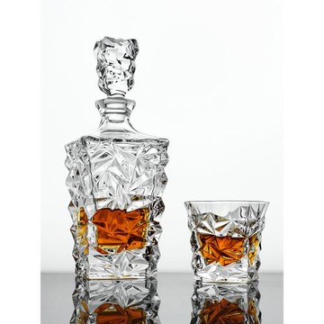 捷克進口BOHEMIA水晶玻璃酒具 ins北歐風威士忌 高檔送禮1+6套裝
