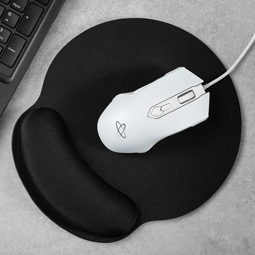 Home Planet 記憶泡沫滑鼠墊  黑色  1個