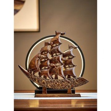 一帆風順帆船擺件領導老板辦公室家居玄關酒柜裝飾品博古架輕奢