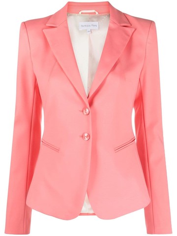 Patrizia Pepe - two-button slim jacket - women - Spandex/Elastane/Cotton/Polyamide/Acetate/Polyester - 46 - Pink