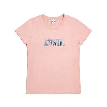 EDWIN｜CORE｜女裝｜拼布印花短袖T恤