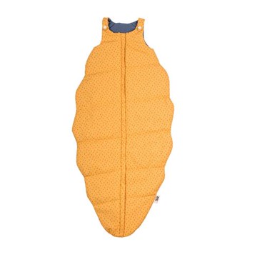 【西班牙製】鯊魚咬一口BabyBites100%純棉睡袋-芥末黃海洋貝殼