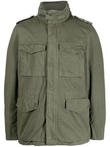 ASPESI - multiple-pocket high-neck parka - men - Polyamide/Polyamide/Polyester - S - Green