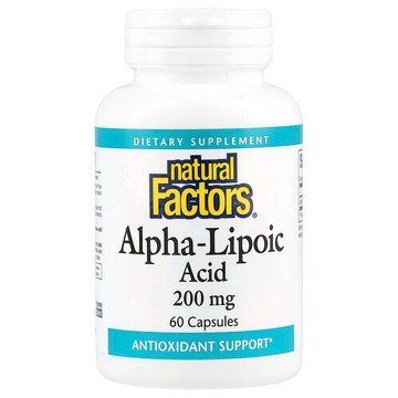 Natural Factors, α-硫辛酸，200 毫克，60 粒膠囊