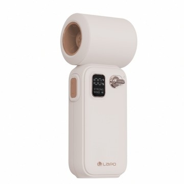 【LaPO】迷你渦輪隨身風扇-奶茶色 LF-02-WH_廠商直送