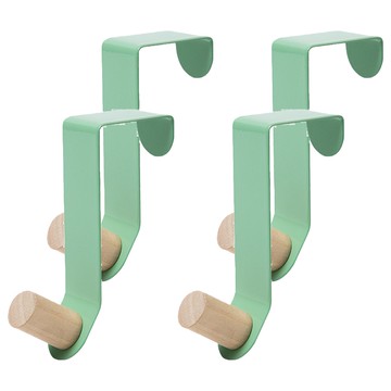 小麥購物 北歐風門後掛鉤 L1025  4個  綠色