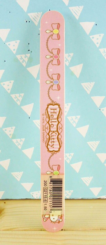 【震撼精品百貨】Hello Kitty 凱蒂貓 KITTY指甲銼刀-粉蝴蝶結 震撼日式精品百貨