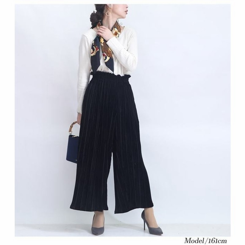 夏新作 大きいサイズ レディース ボトムス パンツ ベロアプリーツワイドパンツ ロングパンツ ロンパン ワイドパンツ ベロアパンツ ガウチ 通販 Lineポイント最大get Lineショッピング